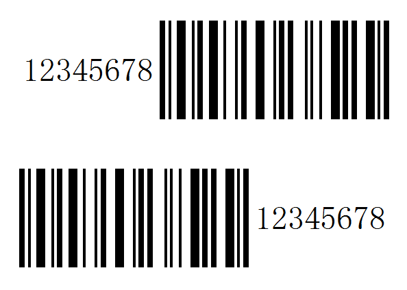 條碼可讀字符方位